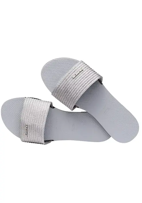 Παντόφλες Havaianas YOU MALTA METALLIC χρώμα: γκρι, 4147312-3498