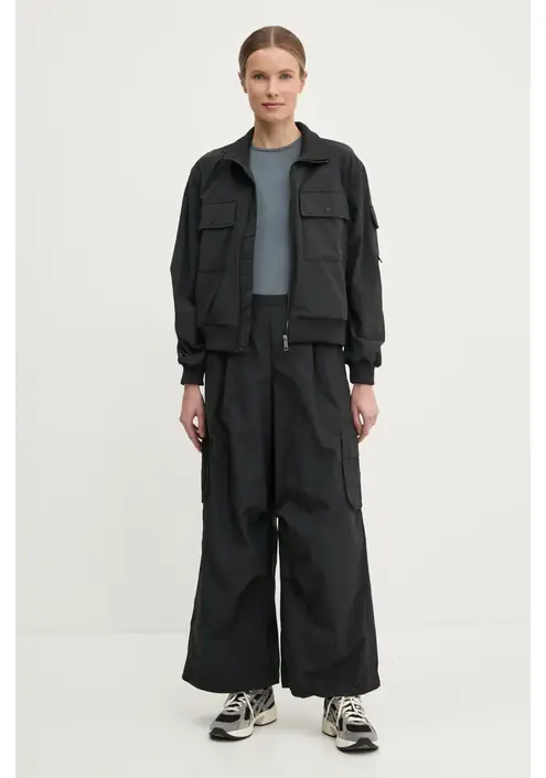 Μπουφάν adidas Originals Essential χρώμα: μαύρο, JD4792