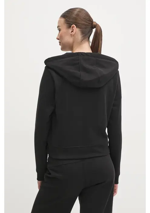 Μπλούζα Dkny χρώμα: μαύρο, με κουκούλα, DP5J9508