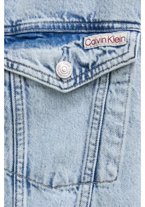 Τζιν μπουφάν Calvin Klein Jeans χρώμα: μπλε, J20J225186