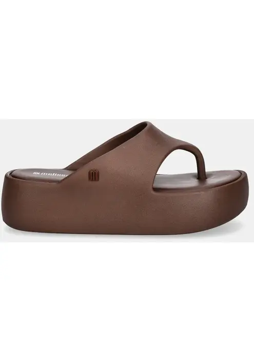 Σαγιονάρες Melissa MELISSA FREE PLATFORM THONG AD χρώμα: καφέ, M 36088 BE885