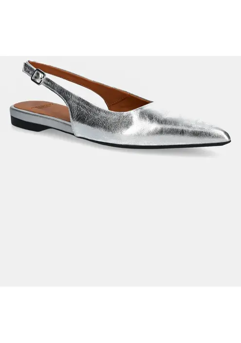Δερμάτινες μπαλαρίνες Vagabond Shoemakers HERMINE χρώμα: ασημί, 5733-183-79