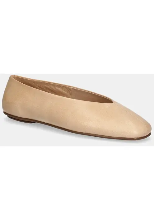 Δερμάτινες μπαλαρίνες Jeffrey Campbell Fathom χρώμα: μπεζ, JC-1528-1-11