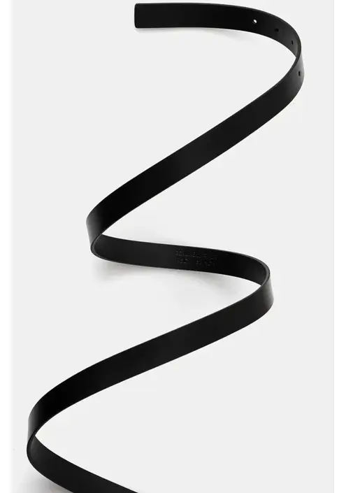 Δερμάτινη ζώνη Calvin Klein χρώμα: μαύρο, K60K613155