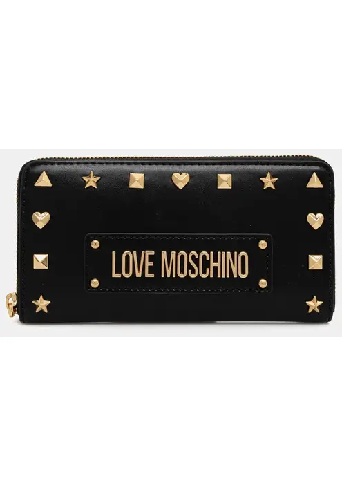 Πορτοφόλι Love Moschino χρώμα: μαύρο, JC5738PP0MKH0000