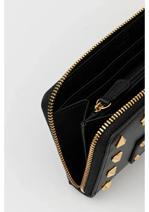 Πορτοφόλι Love Moschino χρώμα: μαύρο, JC5738PP0MKH0000