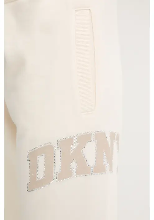 Βαμβακερό παντελόνι Dkny χρώμα: μπεζ, DP5P3615