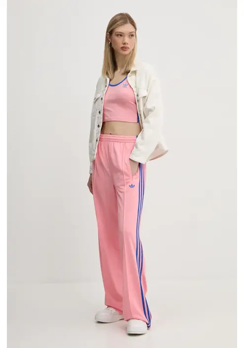 Παντελόνι φόρμας adidas Originals Firebird χρώμα: ροζ, JP2312