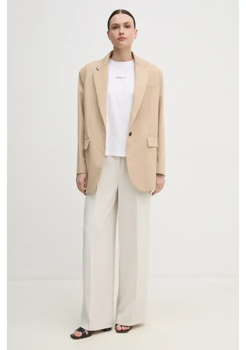 Παντελόνι Calvin Klein χρώμα: μπεζ, K20K208214