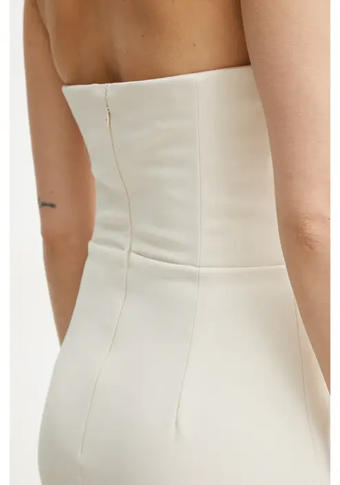 Φόρεμα Elisabetta Franchi χρώμα: μπεζ, AB76951E2