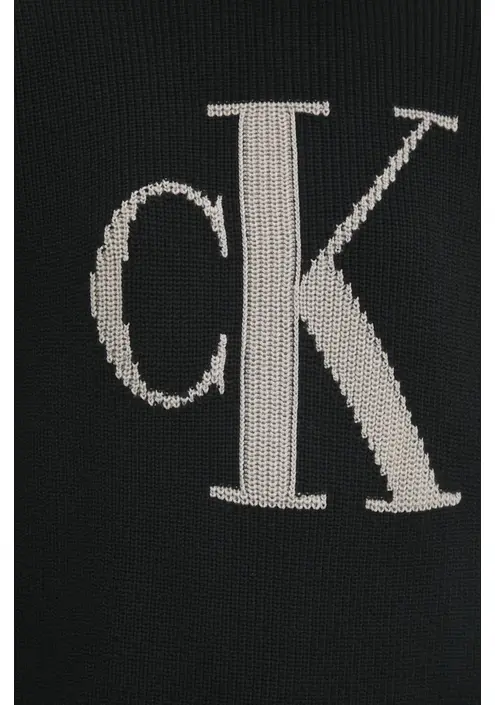 Βαμβακερό πουλόβερ Calvin Klein Jeans χρώμα: μαύρο, J20J224799