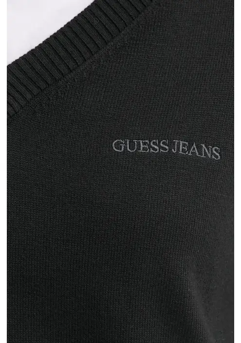 Ένα πουλόβερ σε μείγμα μεταξιού Guess Jeans χρώμα: μαύρο, W4BR84 Z3HO2