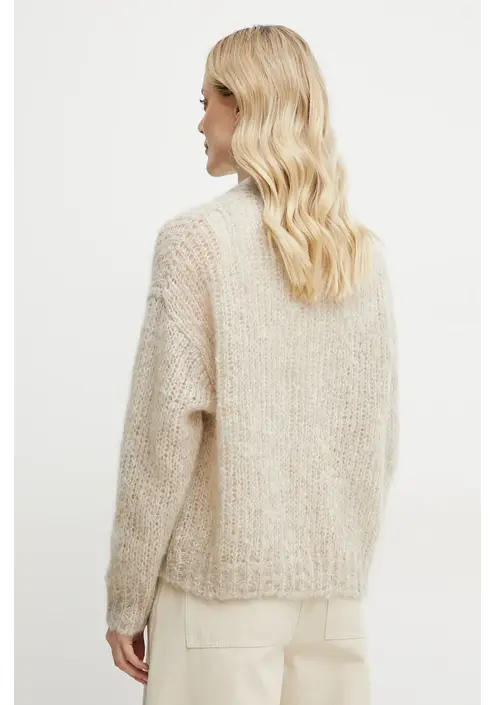 Μάλλινη ζακέτα Weekend Max Mara χρώμα: μπεζ, 2515341031600