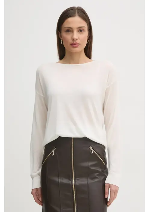 Πουλόβερ United Colors of Benetton χρώμα: μπεζ, 103VD10AV