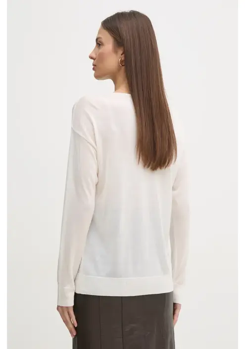 Πουλόβερ United Colors of Benetton χρώμα: μπεζ, 103VD10AV