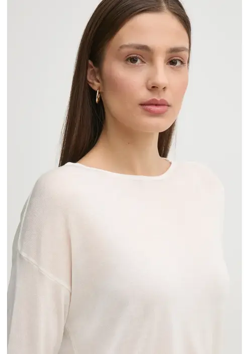Πουλόβερ United Colors of Benetton χρώμα: μπεζ, 103VD10AV