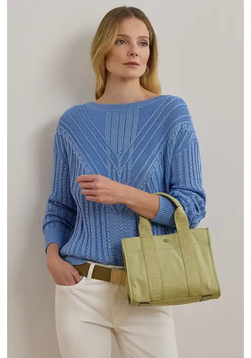Τσάντα Lauren Ralph Lauren χρώμα: πράσινο, 431962612
