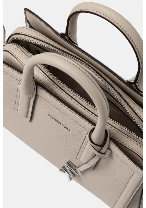 Δερμάτινη τσάντα MICHAEL Michael Kors χρώμα: μπεζ, 30S5S9IS1L