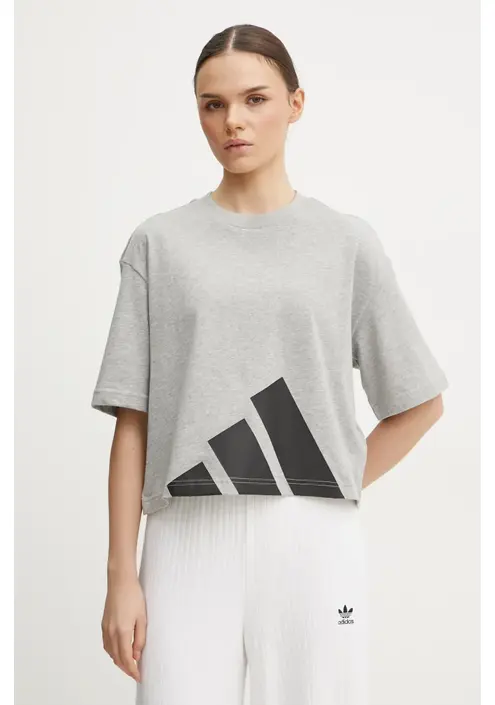 Μπλουζάκι adidas Essentials χρώμα: γκρι, JG8738