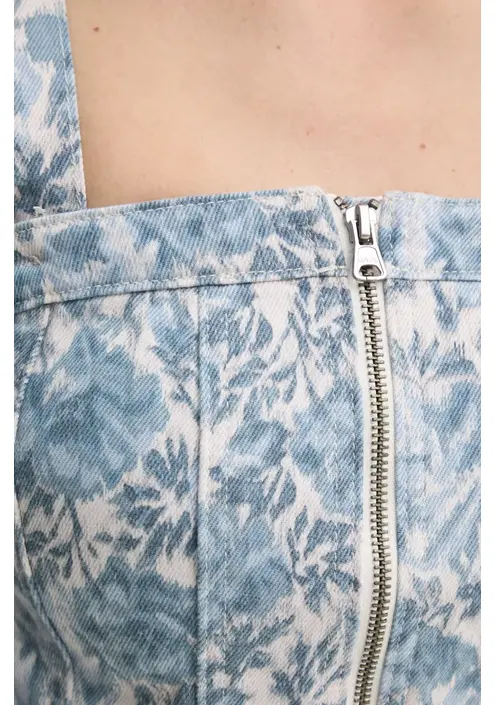 Μπλουζάκι Levi's SCULPTED BUSTIER χρώμα: μπλε, 001W4