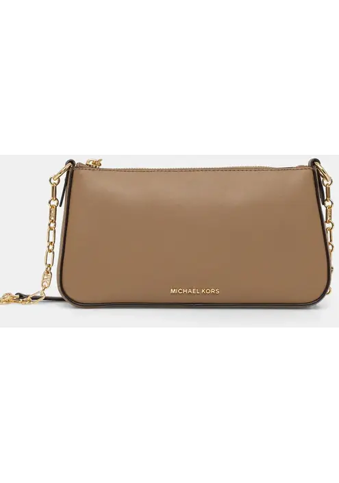 Δερμάτινη τσάντα MICHAEL Michael Kors χρώμα: καφέ, 32H3G8EW6L