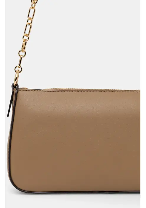 Δερμάτινη τσάντα MICHAEL Michael Kors χρώμα: καφέ, 32H3G8EW6L