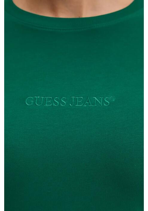 Longsleeve Guess Jeans χρώμα: πράσινο, W4YI22 J1314