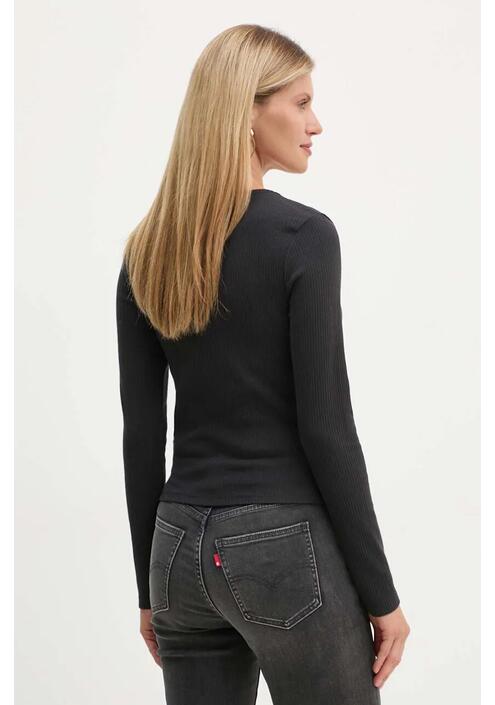 Longsleeve Levi's χρώμα: μαύρο, A8783