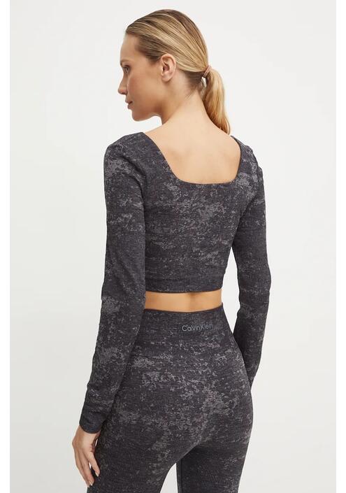 Μακρυμάνικο προπόνησης Calvin Klein Performance χρώμα: μαύρο, 00GWF4K201