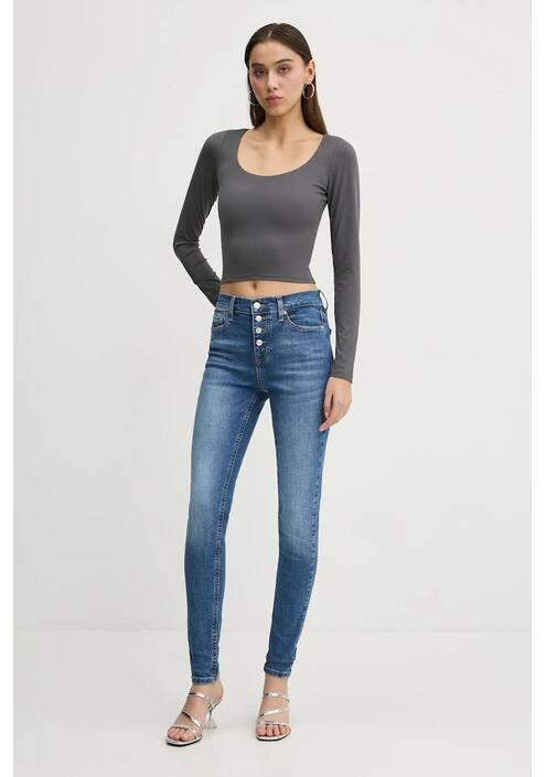 Μακρυμάνικο Hollister Co. χρώμα: γκρι, KI339-3628