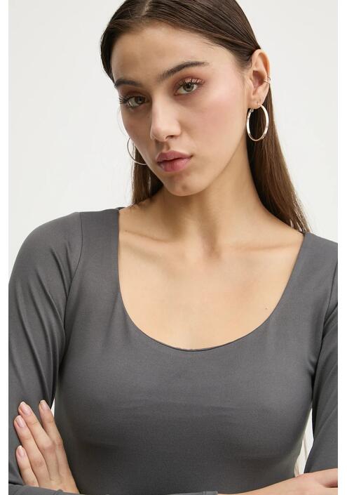Μακρυμάνικο Hollister Co. χρώμα: γκρι, KI339-3628