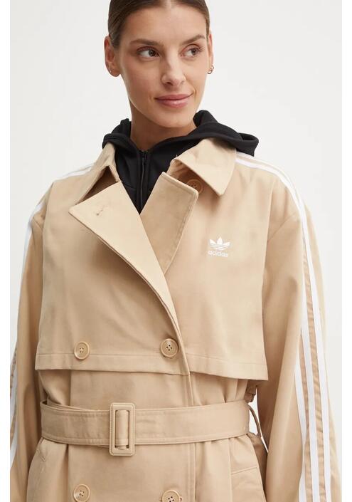 Καμπαρντίνα adidas Originals Adicolor χρώμα: μπεζ, IZ0382