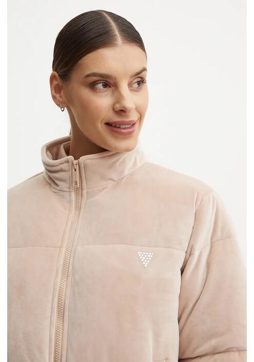Μπουφάν Guess COUTURE χρώμα: μπεζ, V4BL03 KBXI2