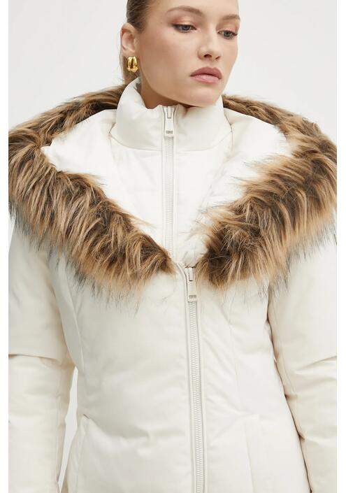 Μπουφάν Guess SYLVIE χρώμα: μπεζ, W4BL59 WG7X2