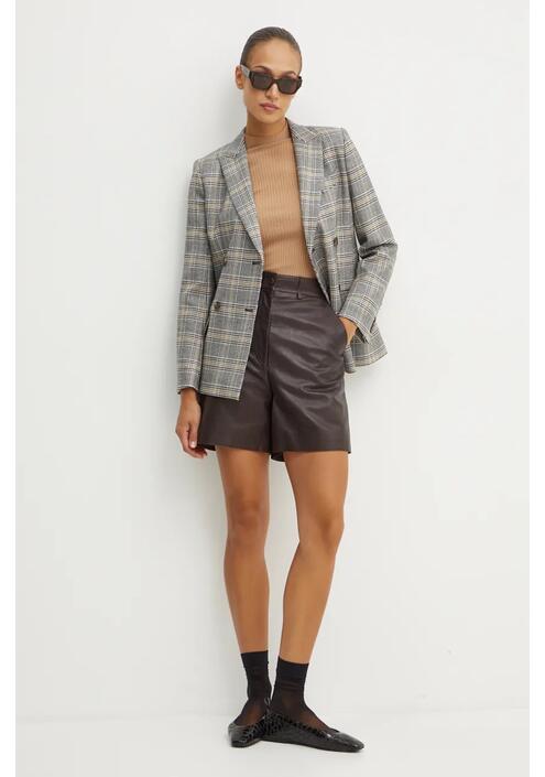 Μάλλινο σακάκι Weekend Max Mara χρώμα: μαύρο, 2425046052600
