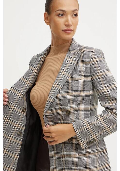 Μάλλινο σακάκι Weekend Max Mara χρώμα: μαύρο, 2425046052600