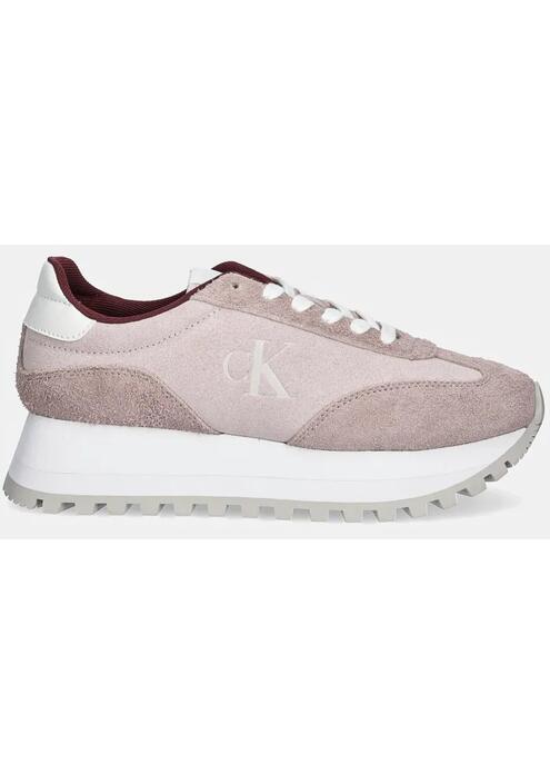 Σουέτ αθλητικά παπούτσια Calvin Klein Jeans RUNNER LACEUP ML SUEDE χρώμα: ροζ, YW0YW01574