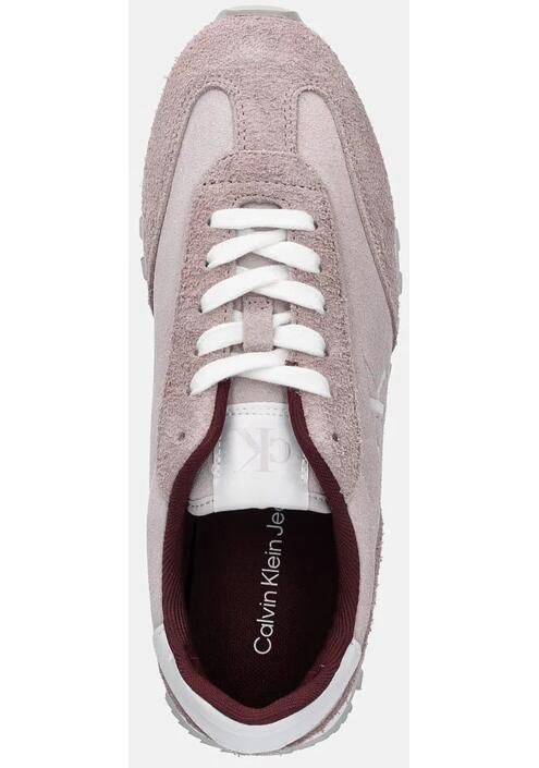 Σουέτ αθλητικά παπούτσια Calvin Klein Jeans RUNNER LACEUP ML SUEDE χρώμα: ροζ, YW0YW01574