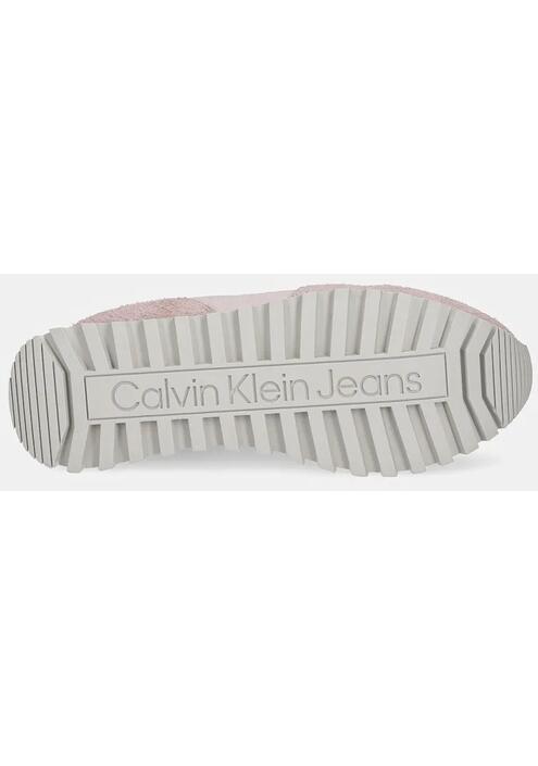 Σουέτ αθλητικά παπούτσια Calvin Klein Jeans RUNNER LACEUP ML SUEDE χρώμα: ροζ, YW0YW01574