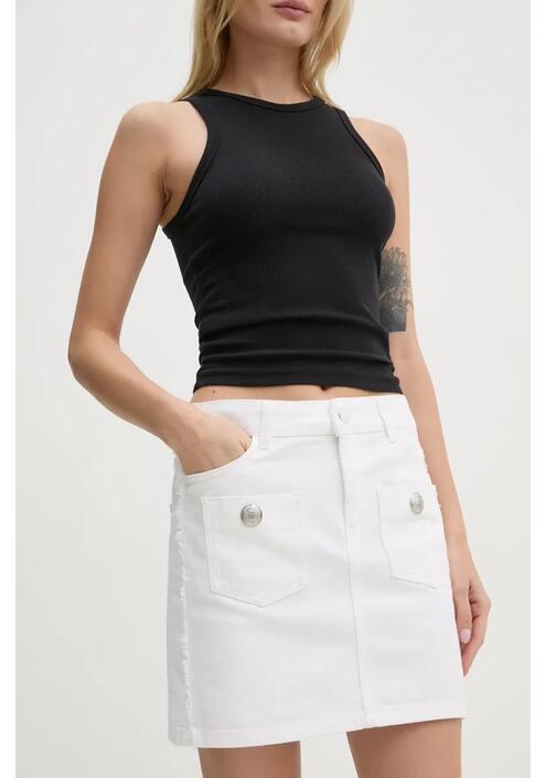 Τζιν φούστα ZADIG&VOLTAIRE χρώμα: άσπρο, WWSK00386