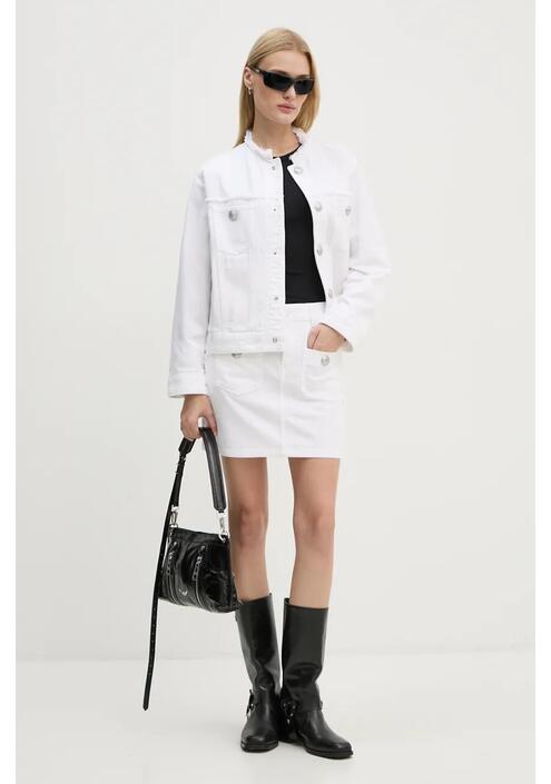 Τζιν φούστα ZADIG&VOLTAIRE χρώμα: άσπρο, WWSK00386