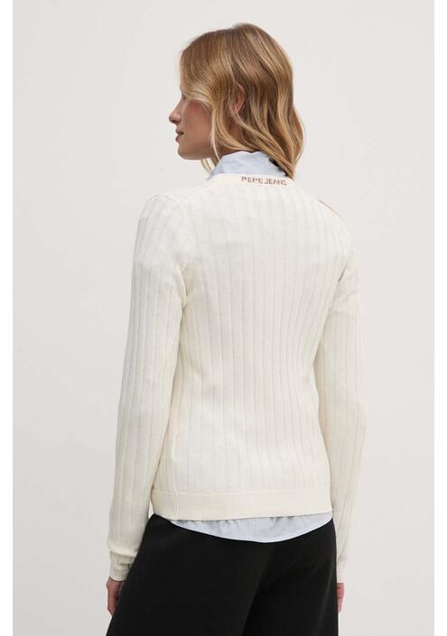 Πλεκτή ζακέτα Pepe Jeans IZABEL CARDIGAN χρώμα: μπεζ, PL702225