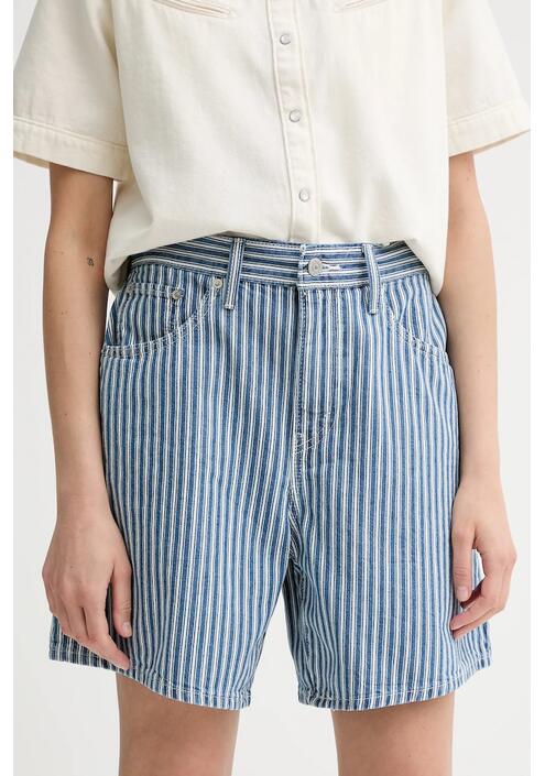 Τζιν σορτς Levi's HIGH BAGGY SHORT χρώμα: μπλε, A9311