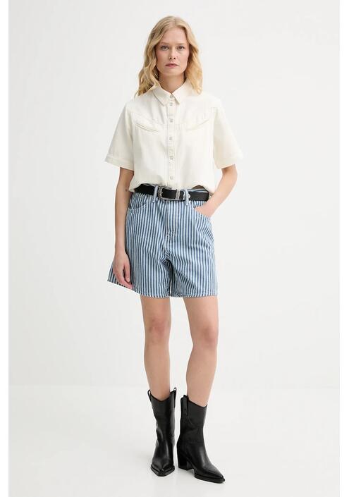 Τζιν σορτς Levi's HIGH BAGGY SHORT χρώμα: μπλε, A9311