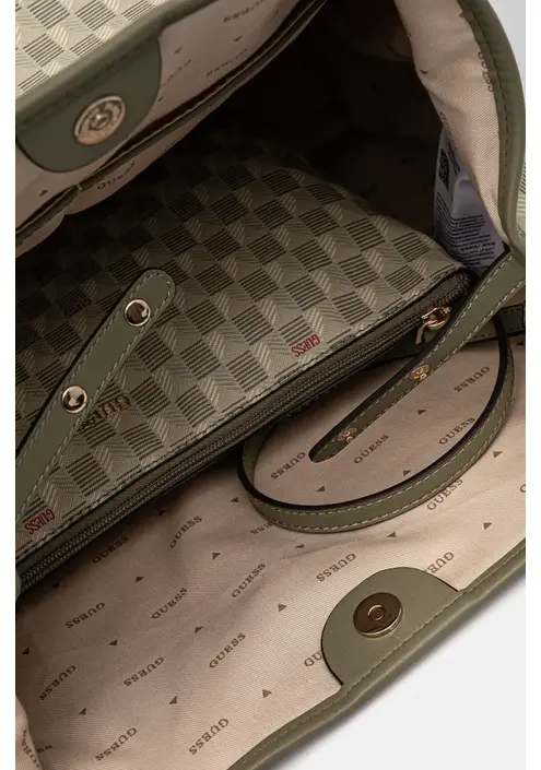 Τσάντα Guess χρώμα: πράσινο, HWJT93 44290
