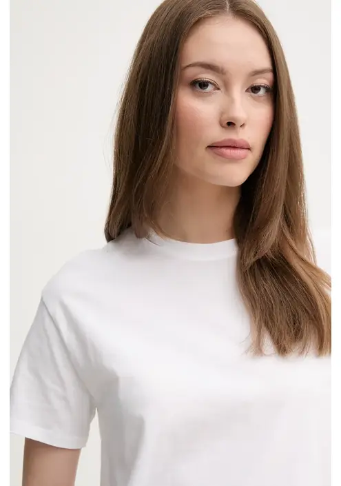 Βαμβακερό μπλουζάκι United Colors of Benetton γυναικείο, χρώμα: ροζ, 3096D102O