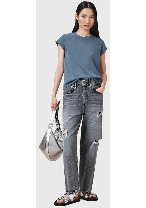 Βαμβακερό μπλουζάκι AllSaints ANNA χρώμα: πράσινο, W191JB