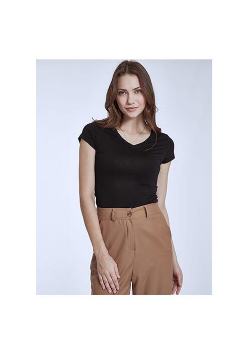 Μονόχρωμο Τ-shirt με βαμβάκι SM9844.4336+1