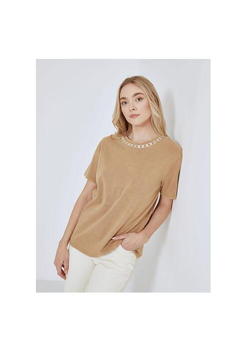 T-shirt με strass SN7590.4302+3