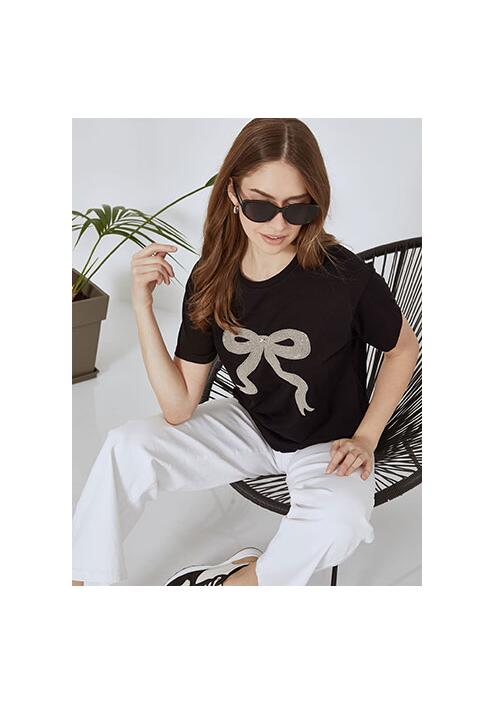 T-shirt με φιόγκο SN9844.4670+2